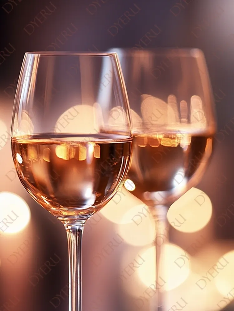 Eleganckie kieliszki różowego wina z bokeh w tle